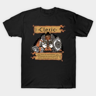 Cleric Role Play Fantasy Gift Idea Dungeons T-Shirt